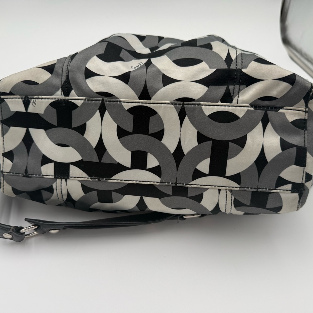 Coach Black and Gray Vintage Op-Art Women's Bag EUC - Picture 4 of 10